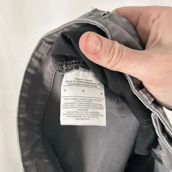 Nike SB Jeans Men's 32 Grey Distressed Cotton Blend Button Zip Vented Flaws - Picture 14 of 14